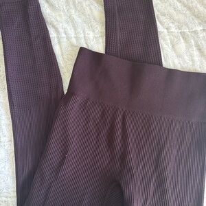 Maurice’s Maroon Waffle Knit leggings